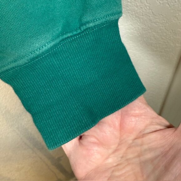 TNA Sweatfleece Green Cozy Fleece Boyfriend Fit Pullover Sweatshirt- Size M - Picture 4 of 9